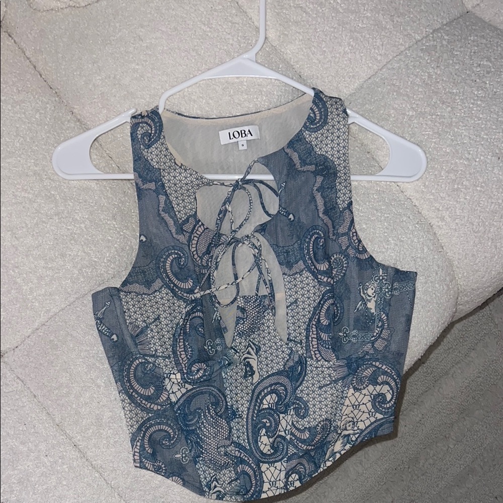 Blue Paisley Women's Blouse